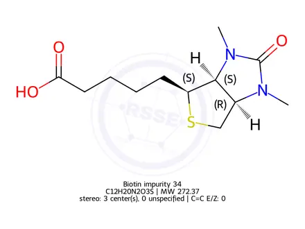 Chemical structure of Biotin Impurity 113