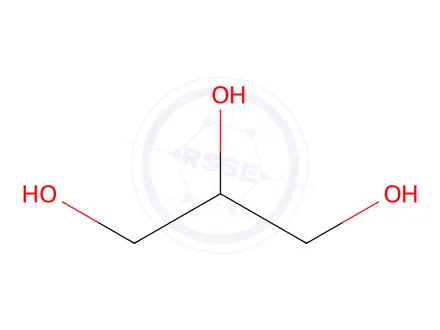 Chemical structure of propane-1,2,3-triol