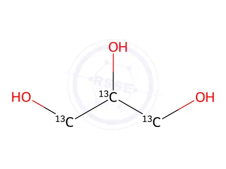 Chemical structure of Glycerol 13C3