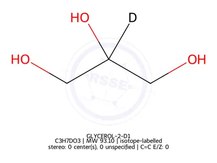 Chemical structure of GLYCEROL-2-D1