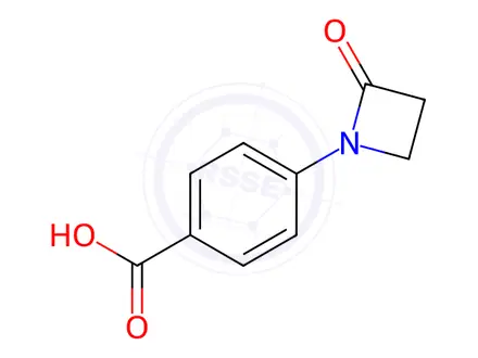 Chemical structure of Benzoic acid, 4-(2-oxo-1-azetidinyl)-