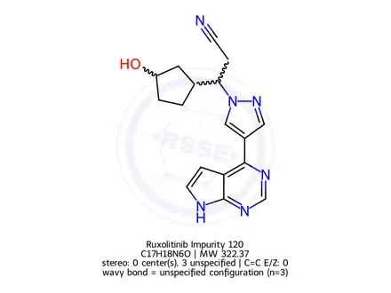 Chemical structure of Ruxolitinib Impurity 284