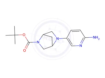 Chemical structure of Tert-butyl 5-(6-aminopyridin-3-yl)-2,5-diazabicyclo[2.2.1]Heptane-2-carboxylate