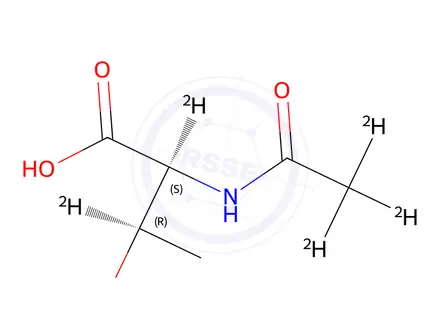 Chemical structure of N-Acetyl-d3-L-threonine-2,3-d2