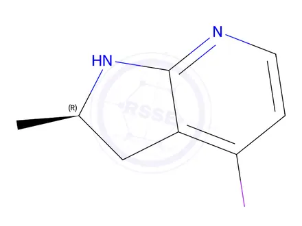 Chemical structure of (R)-4-iodo-2-methyl-2,3-dihydro-1H-pyrrolo[2,3-b]pyridine