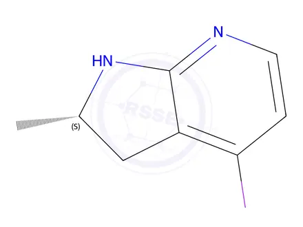 Chemical structure of (S)-4-iodo-2-methyl-2,3-dihydro-1H-pyrrolo[2,3-b]pyridine