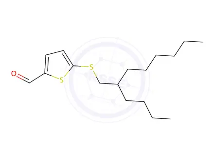 Chemical structure of 2-Thiophenecarboxaldehyde, 5-[(2-butyloctyl)thio]-