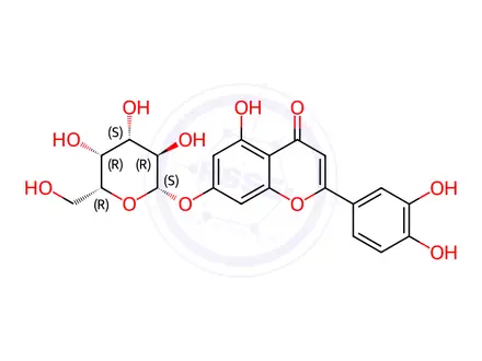 Chemical structure of Cynaroside (Luteolin-7-O-glucoside)