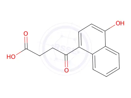 Chemical structure of 4-(4-hydroxynaphthalen-1-yl)-4-oxobutanoic acid