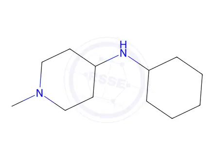 Chemical structure of N-cyclohexyl-1-methylpiperidin-4-amine