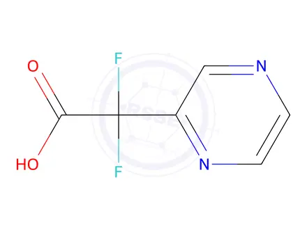 Chemical structure of 2,2-difluoro-2-(pyrazin-2-yl)acetic acid