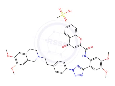 Chemical structure of Encequidar Mesylate