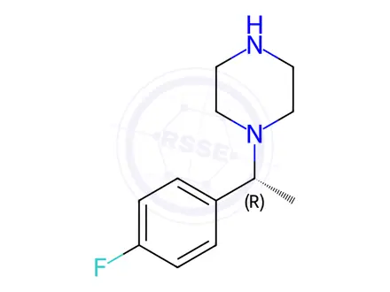 Chemical structure of (R)-1-(1-(4-Fluorophenyl)ethyl)piperazine