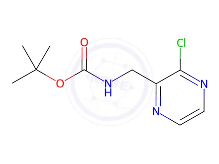 Chemical structure of Tert-butyl ((3-chloropyrazin-2-yl)methyl)carbamate