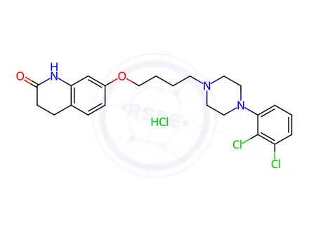 Chemical structure of 7-(4-(4-(2,3-Dichlorophenyl)piperazin-1-yl)butoxy)-3,4-dihydroquinolin-2(1H)-one hydrochloride