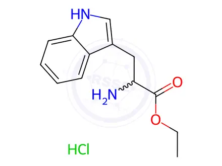Chemical structure of DL-Tryptophan Ethyl Ester Hydrochloride