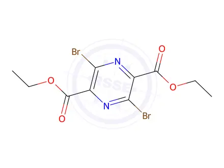 Chemical structure of Diethyl 3,6-dibromopyrazine-2,5-dicarboxylate