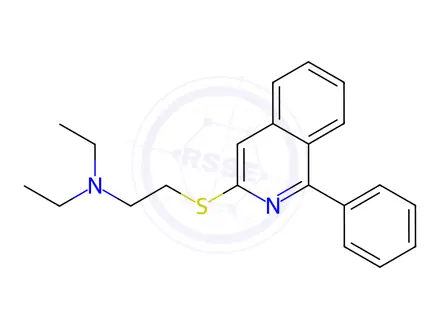Chemical structure of N,N-Diethyl-2-((1-phenylisoquinolin-3-yl)thio)ethanamine