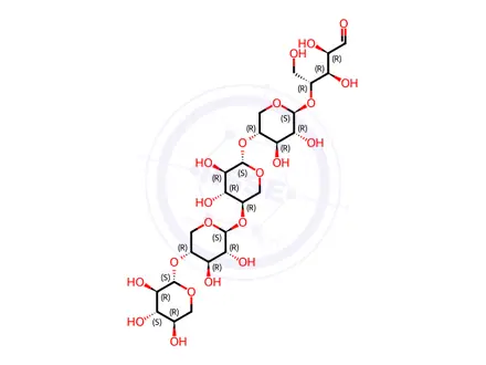 Chemical structure of 1,4-β-D-Xylopentaose