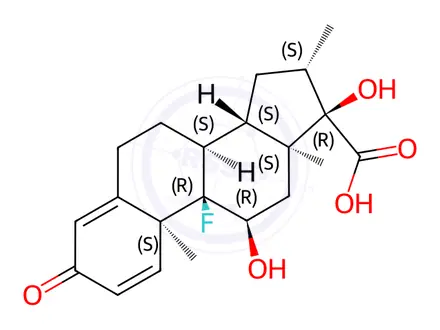 Chemical structure of Betamethasone 17-Carboxylic Acid