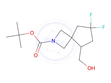 Chemical structure of Tert-butyl 7,7-difluoro-5-(hydroxymethyl)-2-azaspiro[3.4]Octane-2-carboxylate
