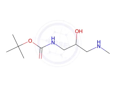 Chemical structure of tert-Butyl (2-hydroxy-3-(methylamino)propyl)carbamate
