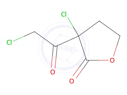 Chemical structure of 3-Chloro-3-(2-chloroacetyl)dihydrofuran-2(3H)-one