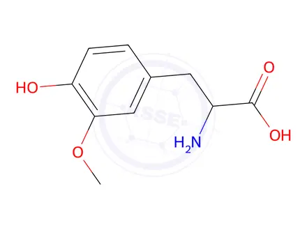 Chemical structure of Levodopa EP Impurity C (Levodopa USP Related Compound B, DL-3-O-Methyldopa)