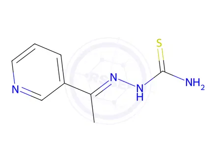 Chemical structure of 1-(1-(pyridin-3-yl)ethylidene)thiosemicarbazide