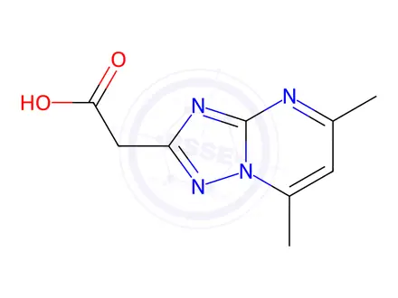 Chemical structure of (5,7-Dimethyl-[1,2,4]triazolo[1,5-a]pyrimidin-2-yl)-acetic acid