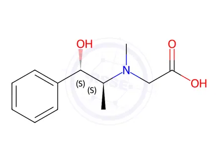 Chemical structure of 2-{[(1S,2S)-1-hydroxy-1-phenylpropan-2-yl](methyl)amino}acetic acid