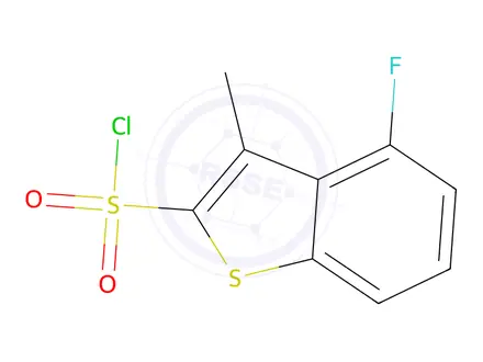 Chemical structure of 4-fluoro-3-methyl-1-benzothiophene-2-sulfonyl chloride