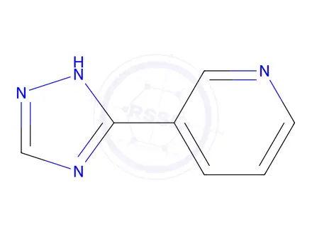 Chemical structure of Pyridine, 3-(1H-1,2,4-triazol-5-yl)-