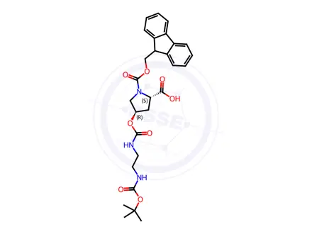 Chemical structure of FMOC-L-HYP(BOM)-OH