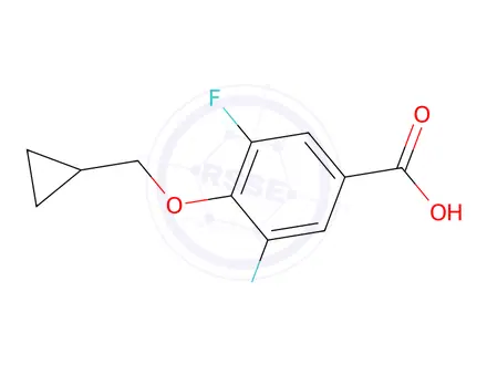 Chemical structure of 4-(Cyclopropylmethoxy)-3,5-difluorobenzoic acid