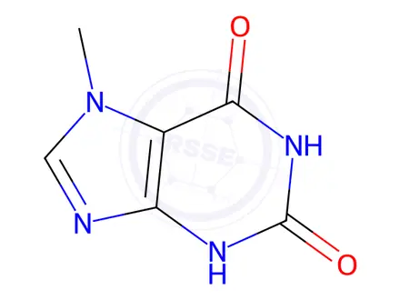 Chemical structure of 7-Methylxanthine
