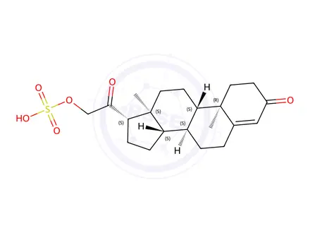 Chemical structure of deoxycorticosterone sulfate