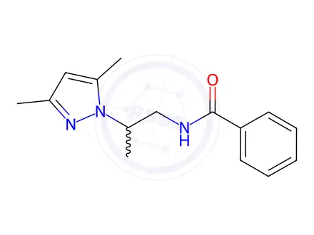 Chemical structure of N-(2-(3,5-Dimethyl-1H-pyrazol-1-yl)propyl)benzamide