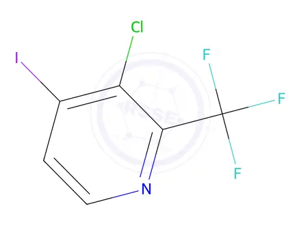 Chemical structure of 3-Chloro-4-iodo-2-(trifluoromethyl)pyridine