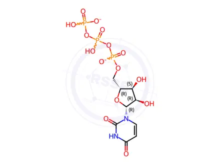 Chemical structure of Uridine 5-triphosphate disodium salt