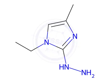 Chemical structure of 1-ethyl-2-hydrazino-4-methyl-1H-imidazole