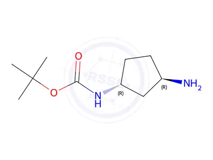Chemical structure of tert-butyl N-[(1R,3R)-3-aminocyclopentyl]carbamate