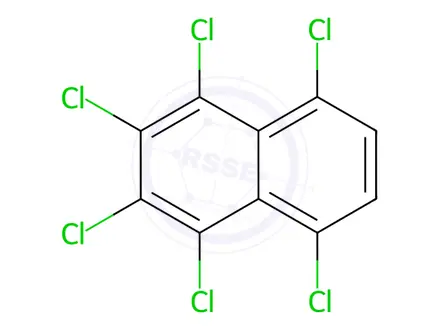 Chemical structure of Naphthalene, 1,2,3,4,5,8-hexachloro-
