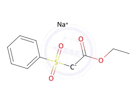 Chemical structure of Sodium 2-ethoxy-2-oxo-1-(phenylsulfonyl)ethan-1-ide