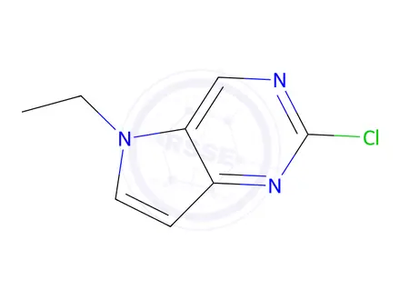 Chemical structure of 2-Chloro-5-ethyl-5H-pyrrolo[3,2-d]pyrimidine