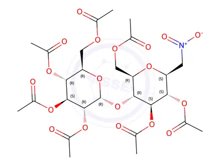 Chemical structure of maltosylnitromethane heptaacetate