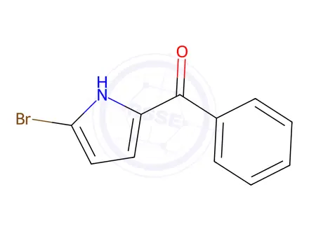 Chemical structure of 2-Benzoyl-5-bromo-1H-pyrrole