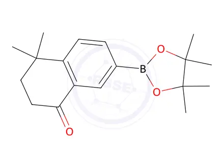 Chemical structure of 4,4-Dimethyl-7-(4,4,5,5-tetramethyl-1,3,2-dioxaborolan-2-yl)-3,4-dihydronaphthalen-1(2H)-one