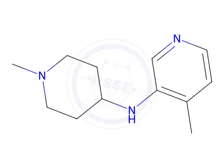 Chemical structure of 4-methyl-n-(1-methylpiperidin-4-yl)pyridin-3-amine