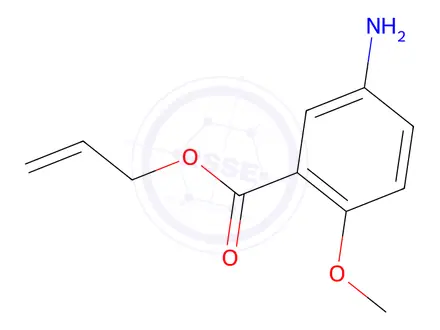 Chemical structure of Benzoic acid, 5-amino-2-methoxy-, 2-propenyl ester (9CI)